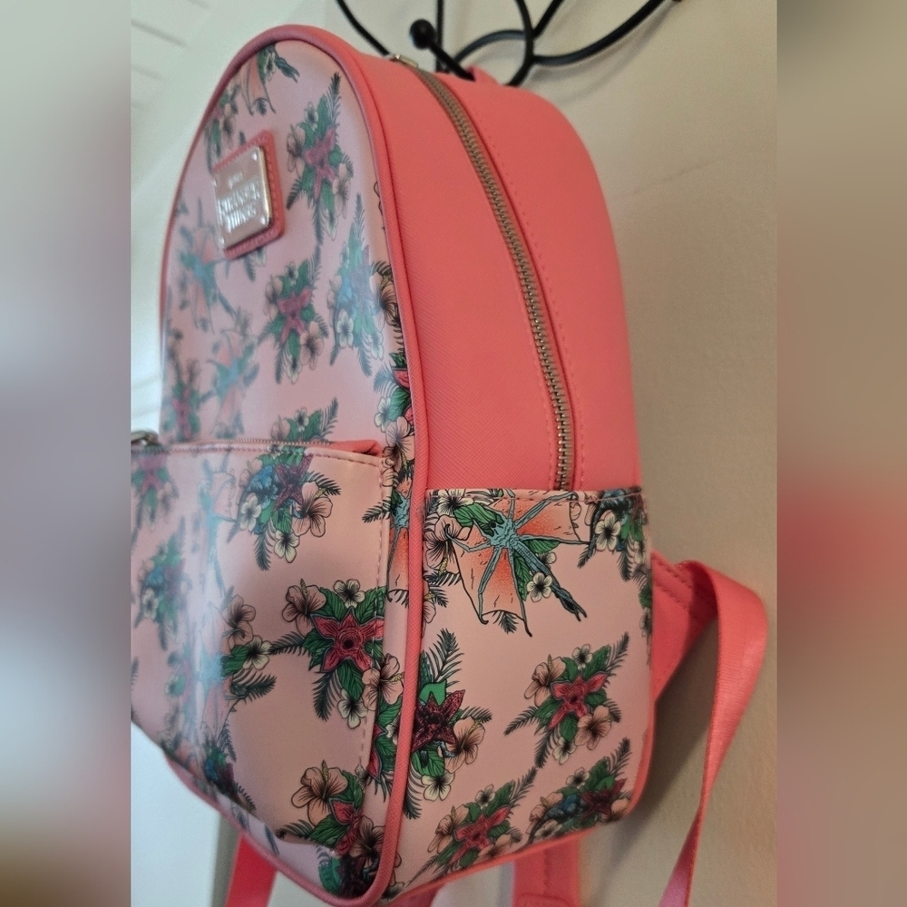 Loungefly Stranger Things Creatures Mini Backpack Pink NWOT - Picture 4 of 7